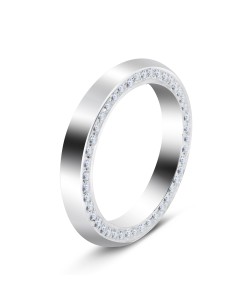 CZ Round Silver Ring NSR-2824